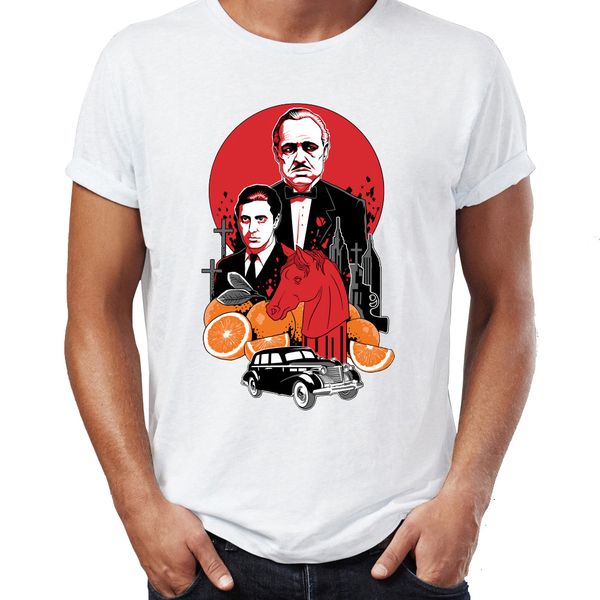 

мужская футболка the godfather фильм вито корлеоне и майкл корлеоне лошадь голова artsy tee спорта толстовка с капюшоном толстовка