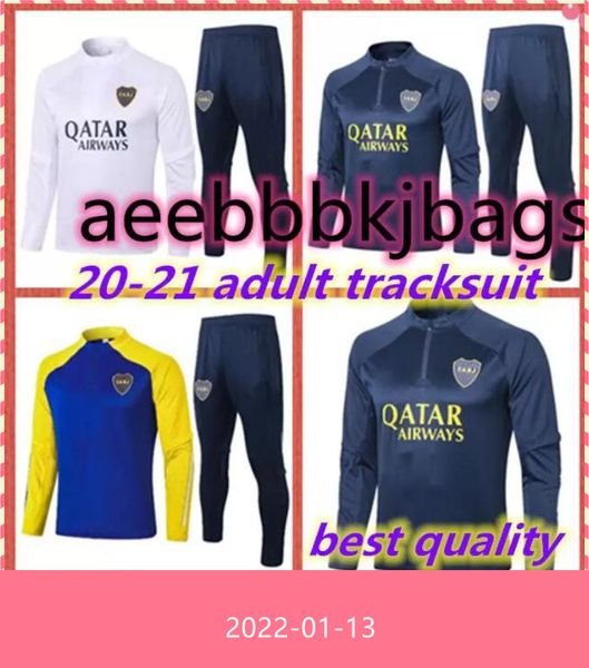 

21 22 boca juniors soccer tracksuit survetement 2021 de rossi gago junior football jacket training suit jogging set chandal, Black