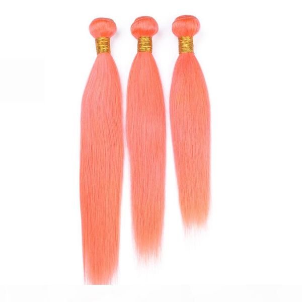 

virgin malaysian human hair orange colored silky straight weaves extensions 3pcs lot pure orange human hair bundles deals tangle free, Black