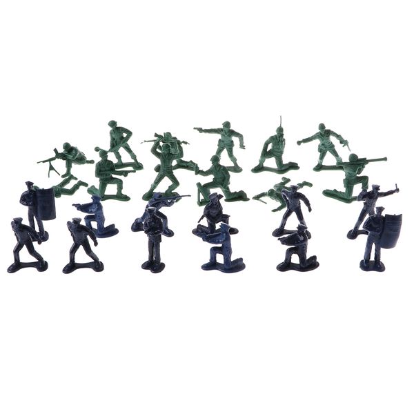 

5cm plastic army men action figures soldiers & police toy - 24 pieces