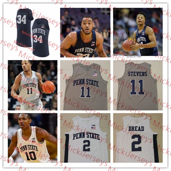 

custom penn state nittany lions basketball jersey lamar stevens 24 mike watkins kyle mccloskey myles dread myreon jones tony carr psu jersey, Black
