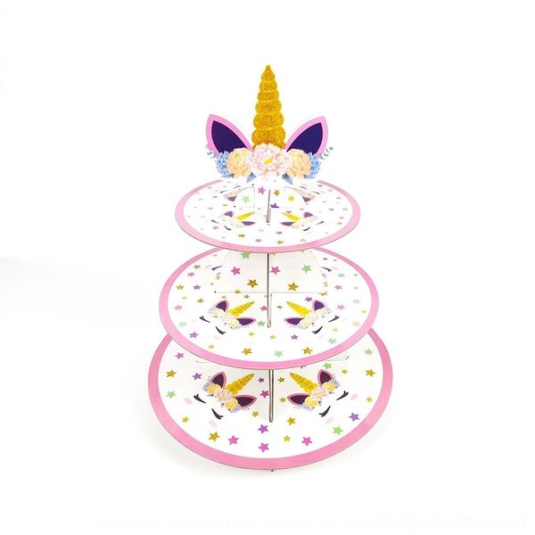 

ffl8t distribution supplies high-grade gilding table paper three-layer cake rack flower paper display rack creative flower dessert dessert c