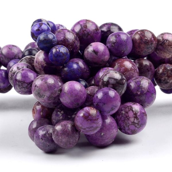 

wholesale natural stone purple lmperial beads round loose spacer beads for jewelry making 6/8/10mm diy bracelet necklace