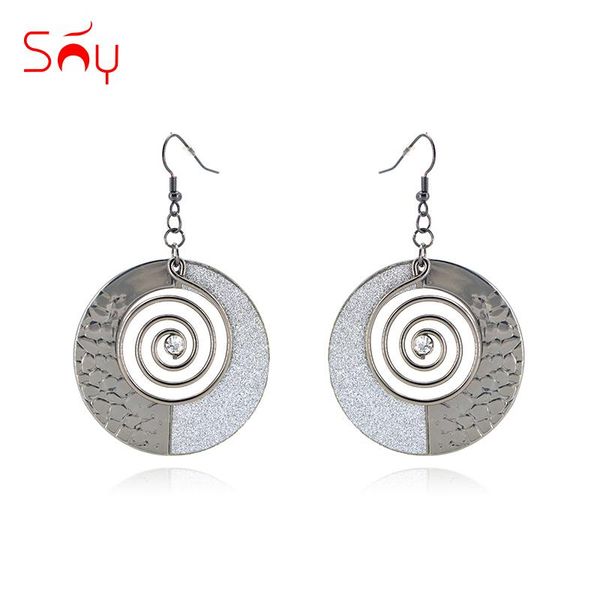 

hoop & huggie sunny jewelry fashion 2021 big earrings for women exquisite zircon star party wedding daily wear gift, Golden;silver