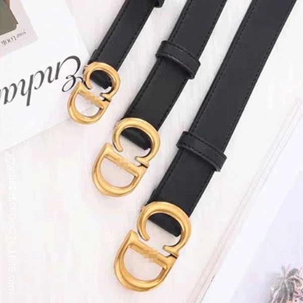 

2021e fashion designer original cd belt ladies belt big gold buckle leather three-color cowhide belt, Black;brown