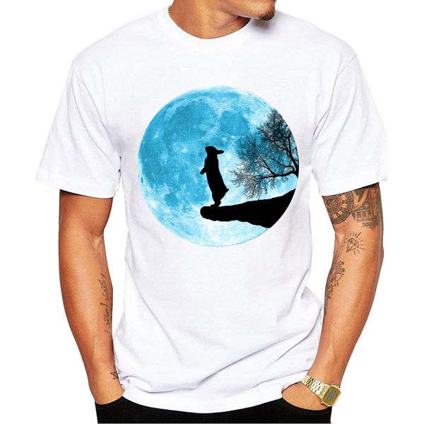 

teehub горячие продаж смешные moon банни printed hipster friendship of a blue moon коротким рукавом мода топы спорт толстовка с капюшоном то