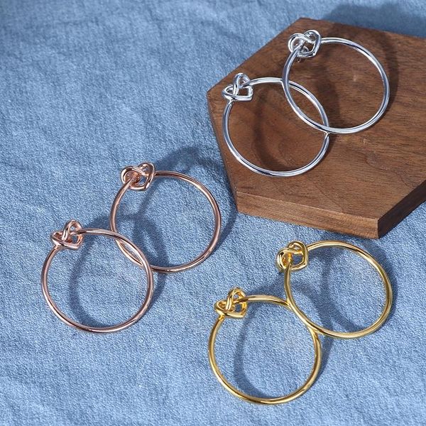 

charm european and american trend card knot hollowed out love fashion big ear circle ladies, Golden