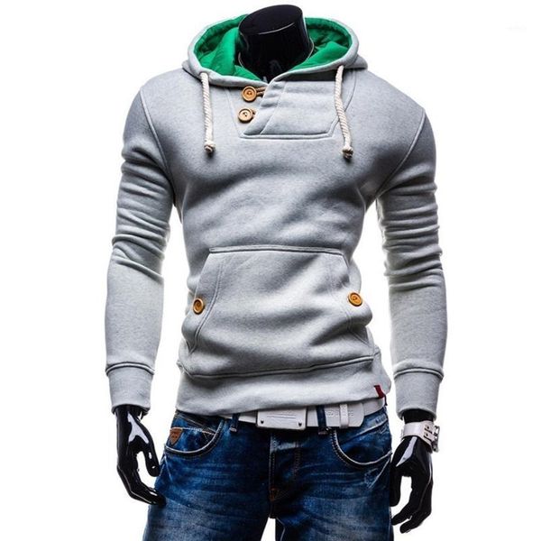 

zogaa 2020 men hoodies hip hop solid cotton pullover casual long sleeves hooded sportswear street wear 4 colors1, Black
