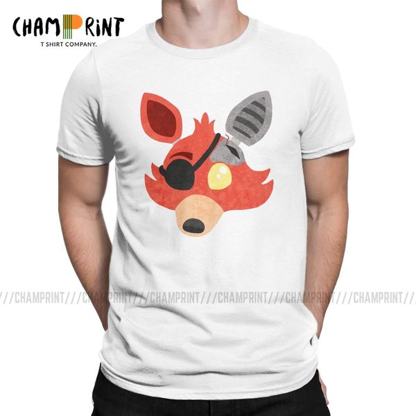 

five nights at freddy's 2 foxy faces vintage short sleeve round neck printed clothes sport hooded sweatshirt hoodie men t shirt