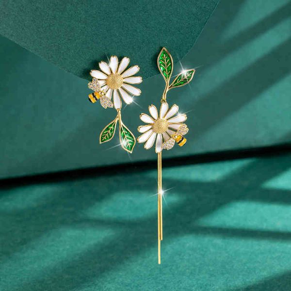 Elegante und exquisite Zirkon-Blumen-Ohrstecker für Damen, 2022, Trend, klassischer Schmuck, Luxus-Party-Mädchen, ungewöhnlich