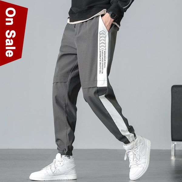 

men's pants spring sweatpants harem male boy casual sports elastic trousers jogging fashion pencil school youth students, Black