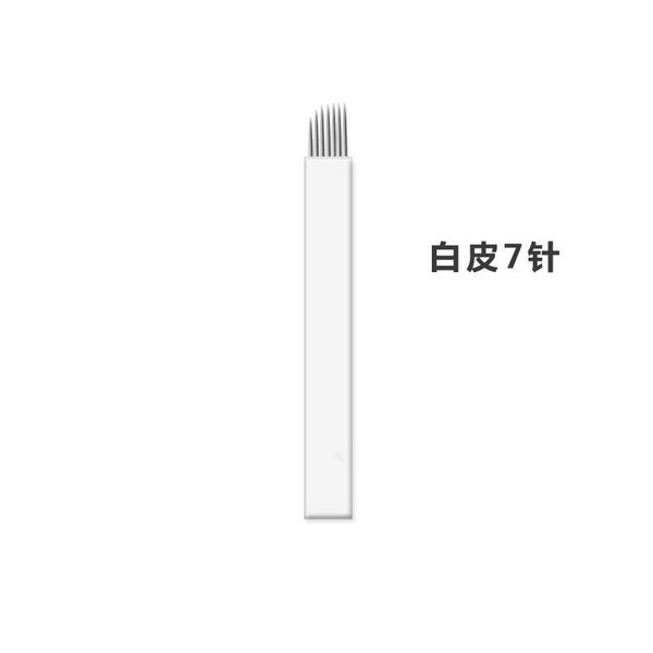 

premium 100pcs 7pin manual needles permanent makeup eyebrow tattoo blades 7 needles for manual eyebrow ta qylrux