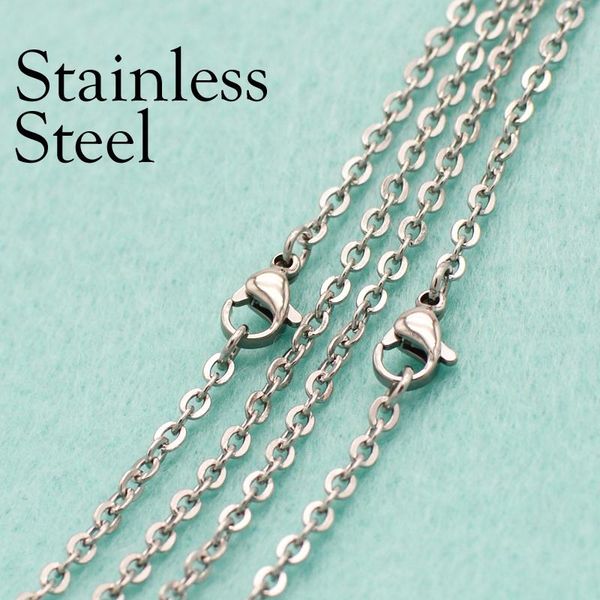 

50 pcs - stainless steel chain necklace, stainless steel rolo chain, cable chain, necklace, Silver