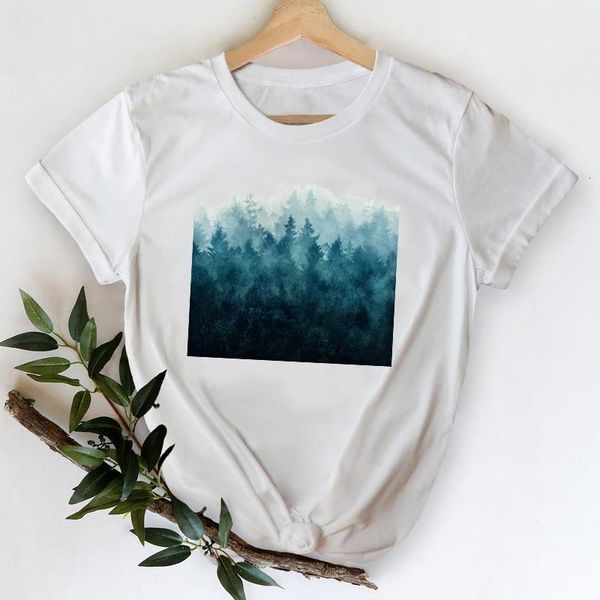 

t-shirts for women 2021 forest fashion travel clothing 90s cute spring summer lady print graphic tshirt female tee t-shirt, White