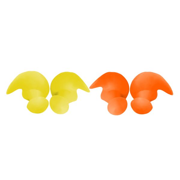 

2 pair swimming ear plug silicone ears plugs hearing protector with case