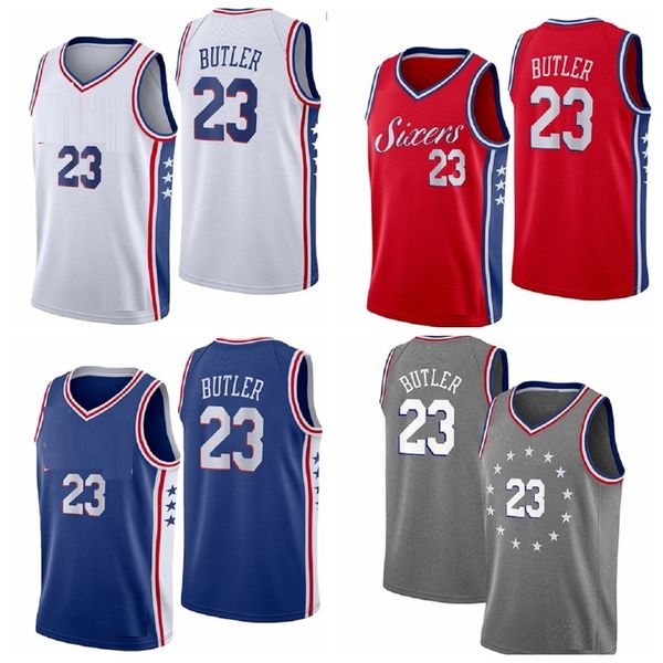 

philadelphia 76ers jimmy 23 butler basketball jerseys sport high quality, Black;red