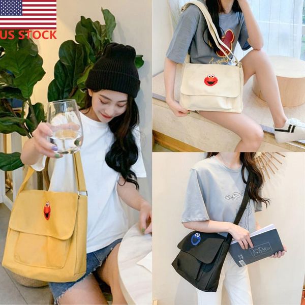 

noenname_ one-shoulder simple student bag with skew canvas bag for 2020