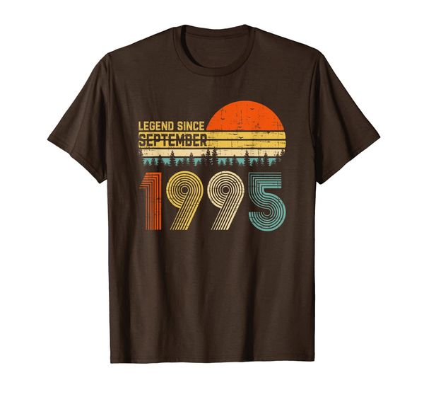 

legend since september 1995 24th birthday gift 24 yrs old t-shirt, White;black