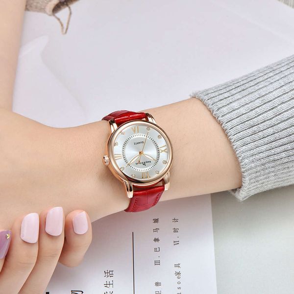 

women's simple watch fashion keep strap touch waterproof watch, Slivery;brown