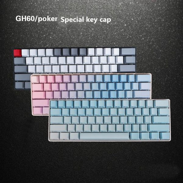 

pbt keycap poker2 gh60 61 keys are available in a variety of colors, suitable for most mechanical keyboards