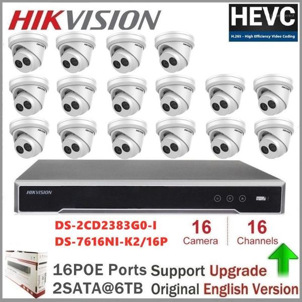

systems hikvision 16ch cctv surveillance kit 16pcs 8mp poe ip camera security system onvif home/outdoor weatherproof1
