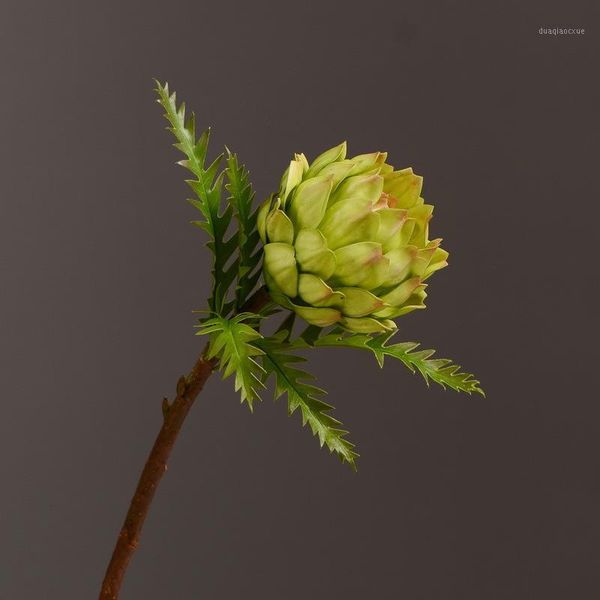 

decorative flowers & wreaths 6pcs fake flower simulation living room home table decoration artichoke pineapple head plants1