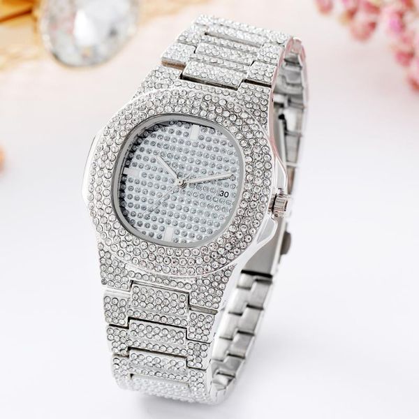 Orologi da polso 2022 Orologi da donna di lusso Calendario completo di diamanti Impermeabile per le donne Abito Gypsophila di fascia alta Montre Luxe