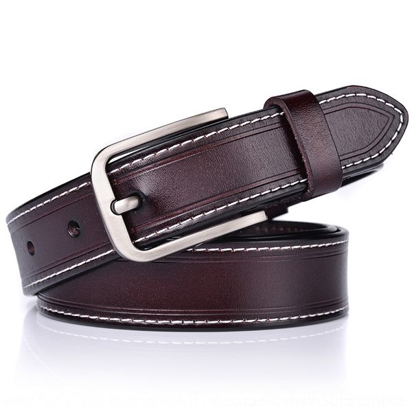 

njuzs korean belt women's leather women's pincasual belt pin fashion decorative thin ox 6daax, Black;brown