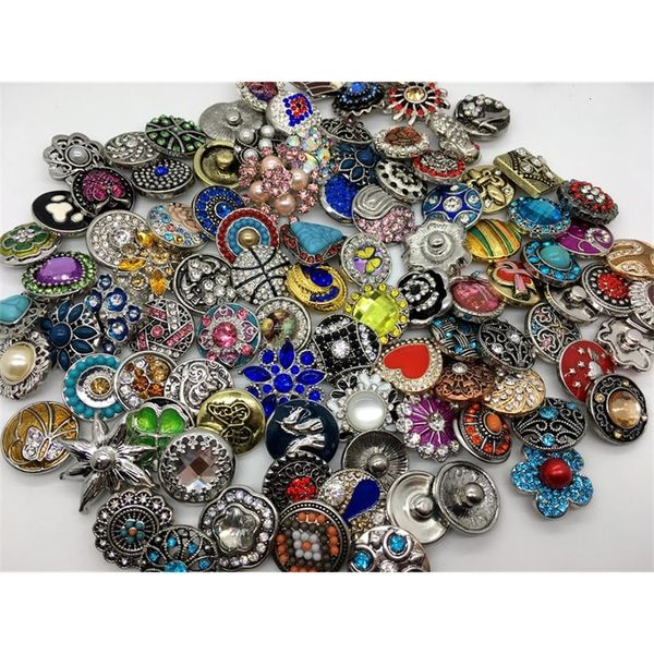 

20mm button snap factorymsve18mm wholese chunk 50pcs/lot ginger rhinestone mixed style diy jewelry fit noos