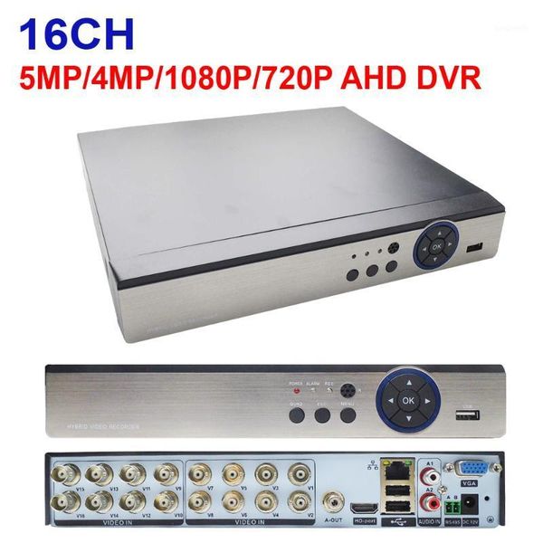 

jienuo ahd dvr 16ch 5mp 4mp 1080n 720p video surveillance security cctv recorder hybrid recorder for for analog ahd cvi tvi ipc1, Black;white