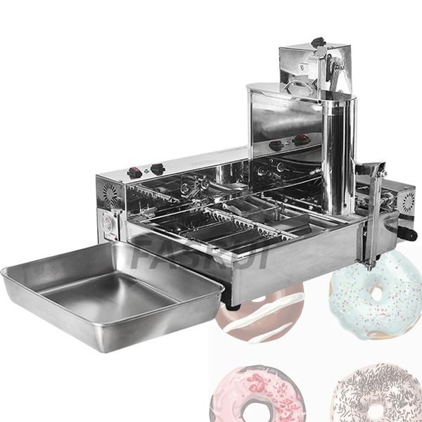 Macchina elettrica per ciambelle completamente automatica da tavolo in acciaio inossidabile Pasticceria Negozio di dolci Elettrodomestici commerciali 220V 2000W