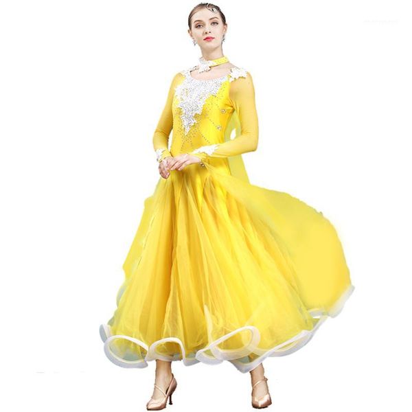 

stage wear ballroom waltz modern dance dress competition dresses standard dancing clothes tango dress1, Black;red