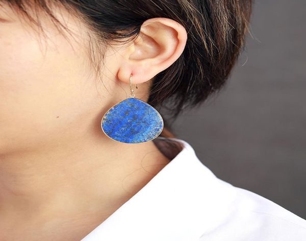 

эксклюзивные серьги для женщин бирюзой ляпис teardrop мотаться серьги жирный элегантные серьги оптовой продажи ювелирных изделий wmtwls экск, Golden;silver