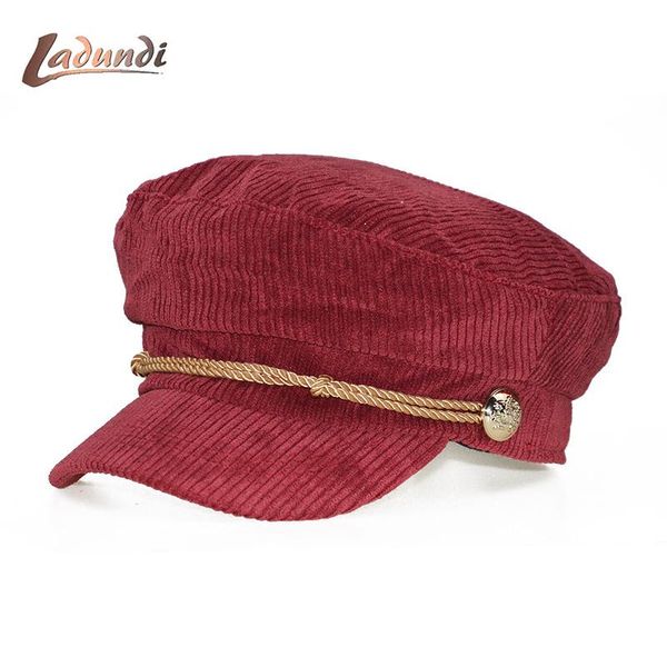 

solid color lace corduroy women flat berets cap ladies elegant baker girl hat duckbill autumn classic female hat, Blue;gray