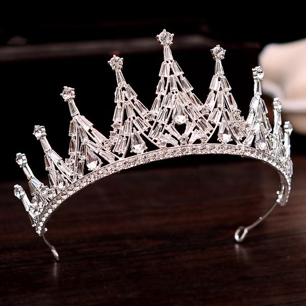 

new crown headdress bridal air crown wedding white gauze half round female crown