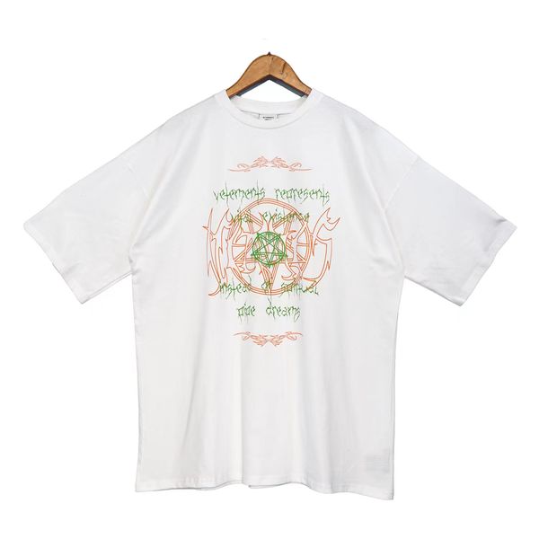

2022 t shirt men women tee slightly oversize vtm short sleeve, White;black