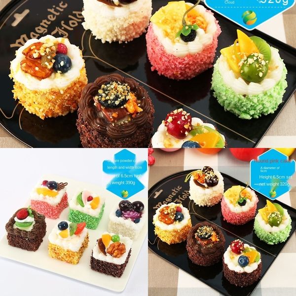 

snk0m magnetic sticker powder refrigerator resin round pu powder cake home decoration showcase food cake homedisplay prop home pgraphy pr