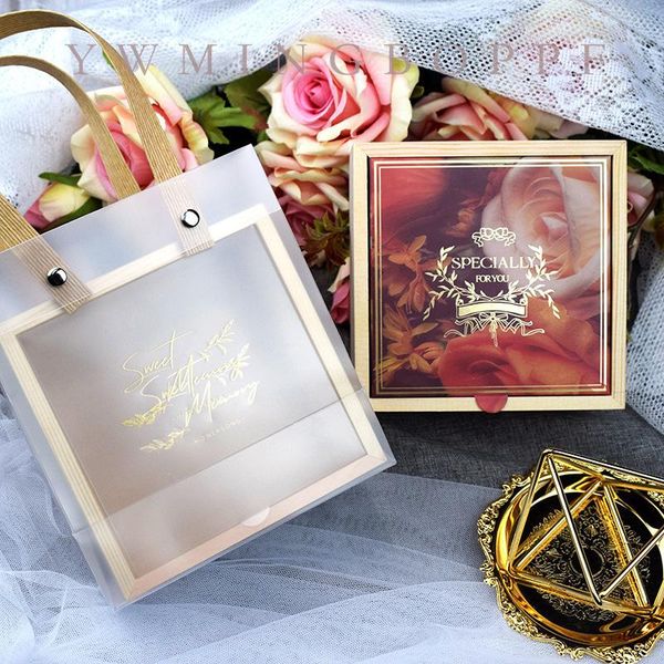 

style european grade wedding gift box packaging wooden gift box boite dragees de mariage party favors paper bags for gif