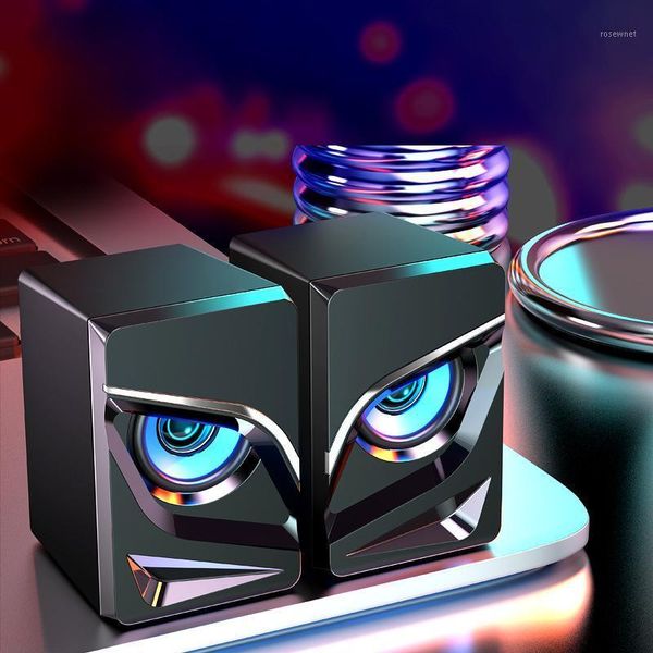 

v-128 computer speaker led subwoofer audio hifi stereo usb wired eagle eye speaker1