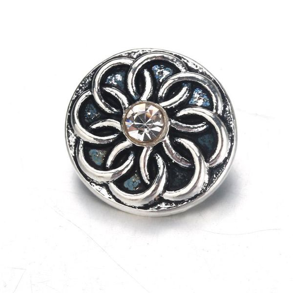 

10pcs lot 6 color flower snap jewelry rhinestone metal snap buttons fit 12mm sivler diy snap bracelets jewelry 9992 h bbyvtb