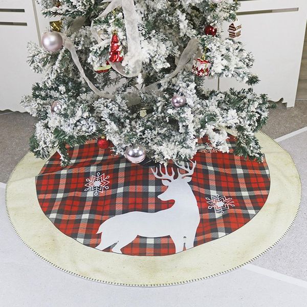 

круглый elk pattern non woven xmas tree skirt напольное покрытие ковер рождество декор круглый elk jllyoe garden_light