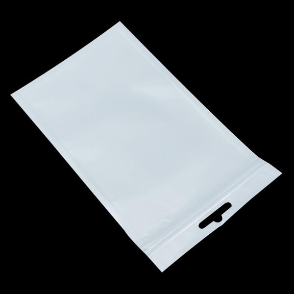 

1018cm clear white self seal zipper ziplock plastic storage bag zip lock gift jewelry packing pouches polybag with hang hole h bbyybe