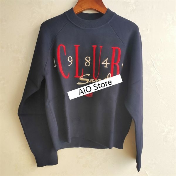 

embroidered letter correct sweatshirt women's loose simple o-neck casual long sleeve autumn female lj201103, Black