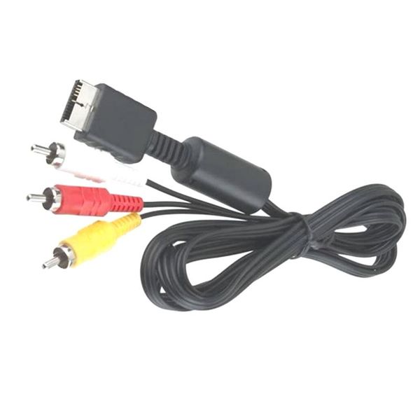 

2022 new game console 6 feet audio video av cable cord to rca for sony playstation 2 ps2 ps3