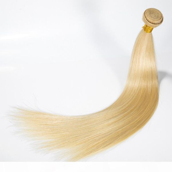 

vmae #613 blonde virgin european straight weft hair extensions 12 to 28 inch 3 bundles natural soft 100% unprocessed remy human hair weaves, Black
