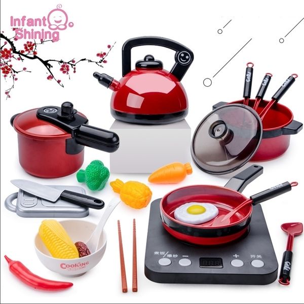 

infant shining kids kitchen toys pretend play kitchen for children toddler toys 2-6 year old baby gift puzzle play kitchen girls lj201009