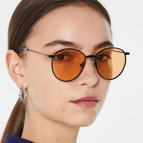 

sunglasses metal zonnebril dames for women&men vintage retro stylish glasses uv400 brand designer hombre n420, White;black
