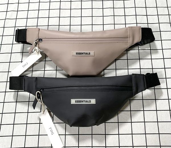 

fear of god essentials 19ss mens womens waist bags fog double line retro designer kanya waist handbag messenger chest bag black