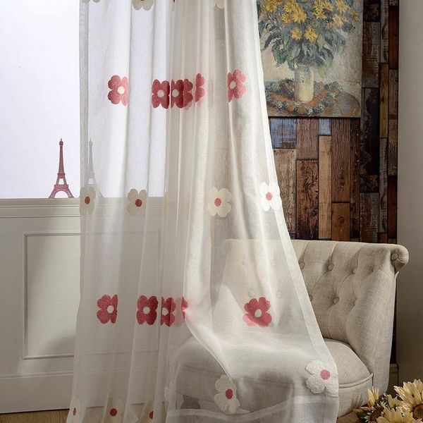 

modern curtains for living dining room bedroom three-dimensional modern tulle embroidery texture tulle wild multicolor flowers