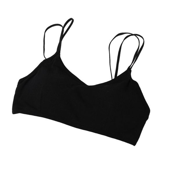 

2021 new women tank chest pad push up cotton basic crop spaghetti sleeveless camis tee camisole femme uhwa, Black;white